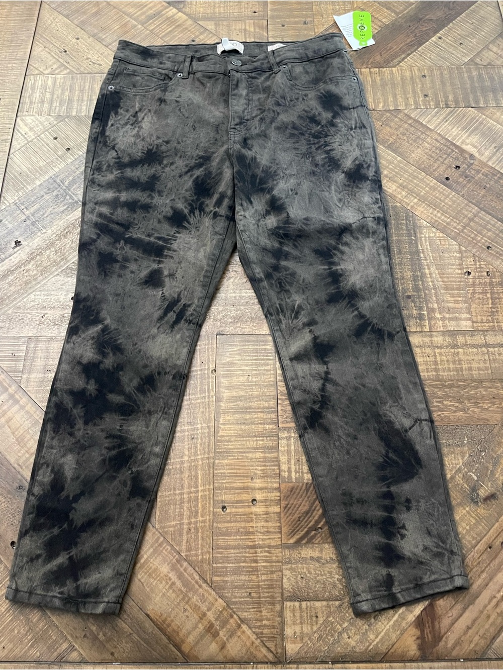 LOGO by Lori Goldstein Grey Tie-Dye Skinny Jeans Size 14P